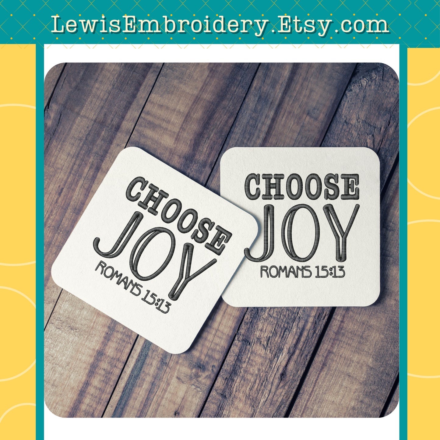 Choose Joy, Machine Embroidery Design - (Digital Download)