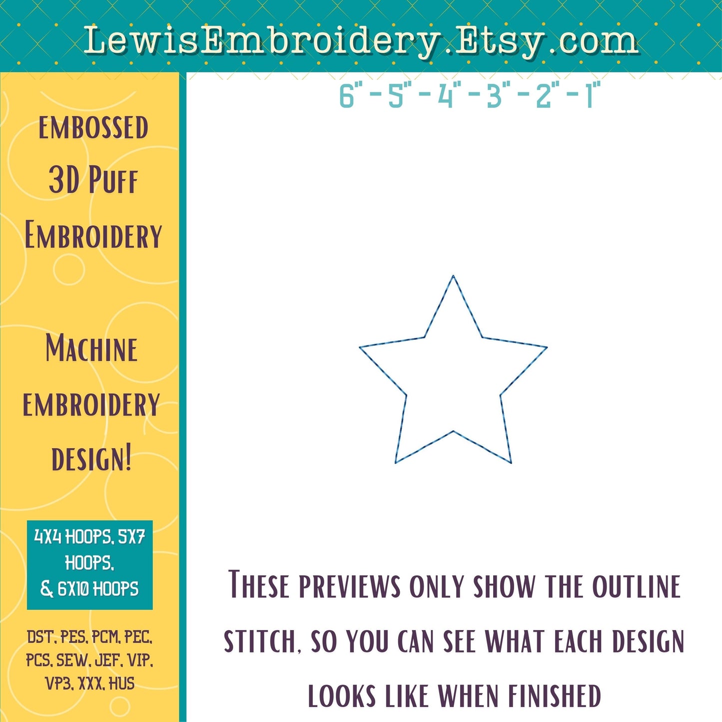Embossed 3D Puff Shapes, Machine Embroidery Design - (PDF Tutorial Included)