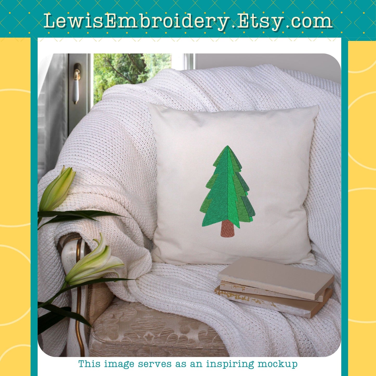 Christmas Tree, Machine Embroidery Design – (Instant Download)