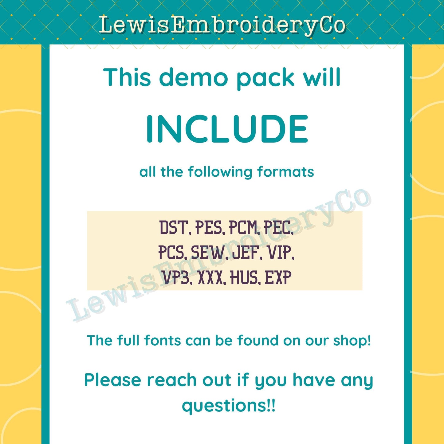 FONT SAMPLE - Embossed 3D Puff Embroidery Font Demo Pack- Try Our Fonts
