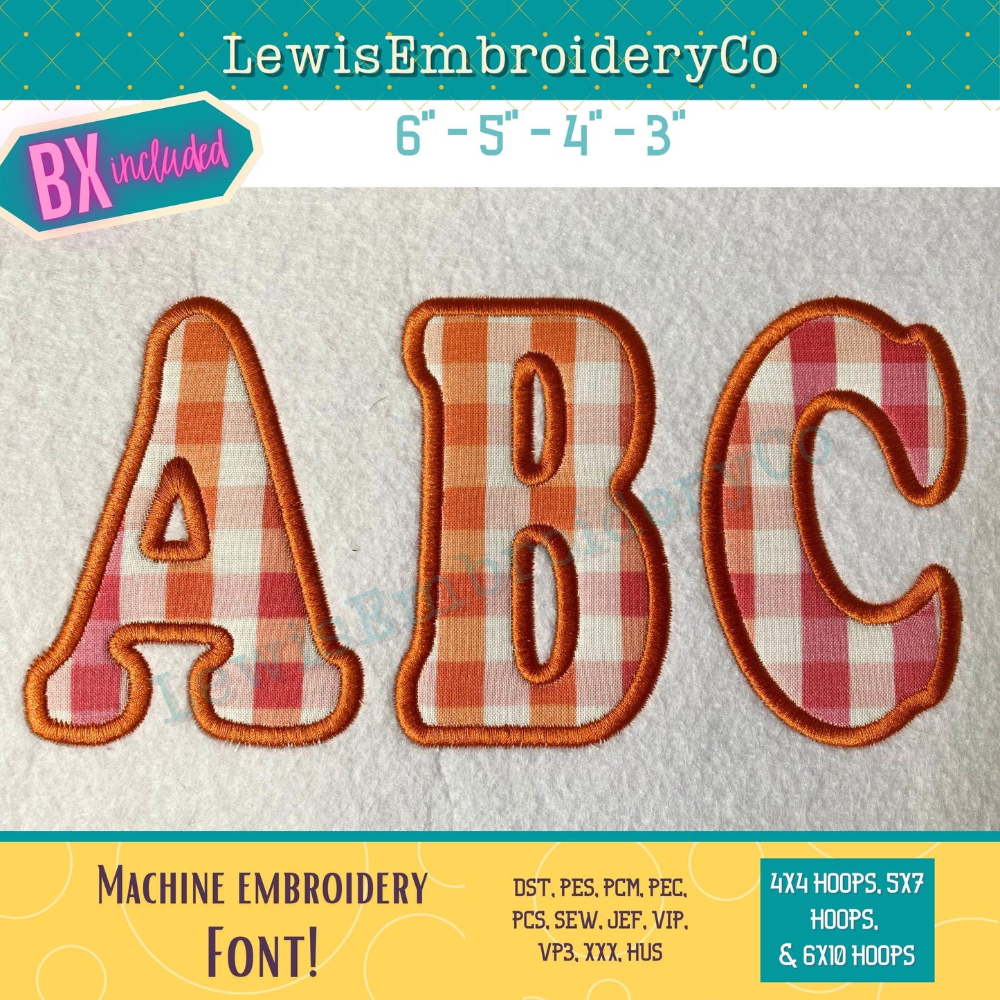 Cooper Applique, Machine Embroidery Font - With BX - (PDF Tutorial Included)