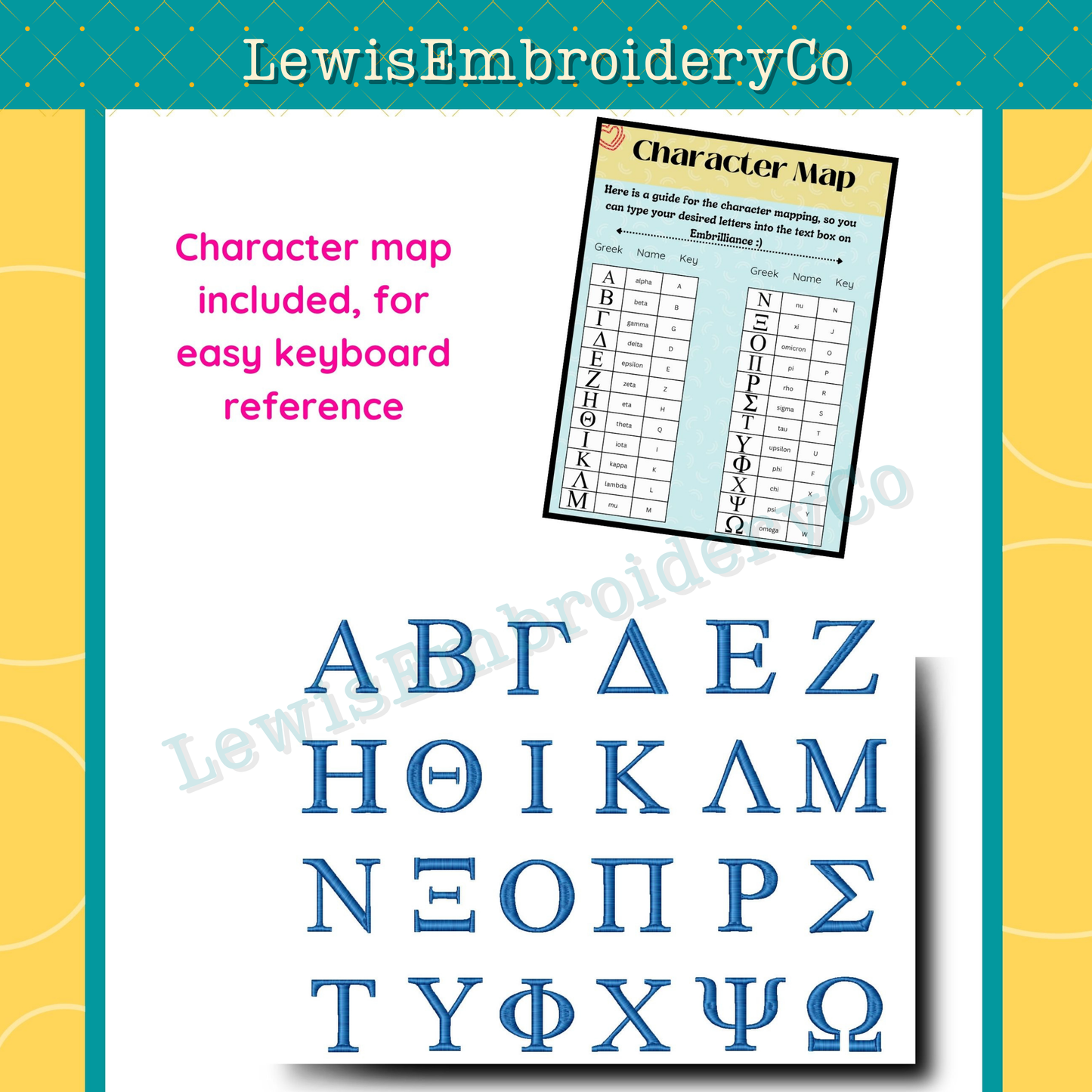 3D Puff, Greek, Machine Embroidery Font - With BX - (PDF Tutorial Included) (Copy)