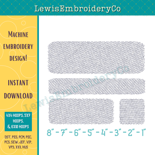 Knockdown Stitch, Machine Embroidery Design - (Instant Download)