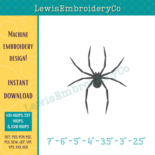 Creepy Spider, Machine Embroidery Design – (Instant Download)