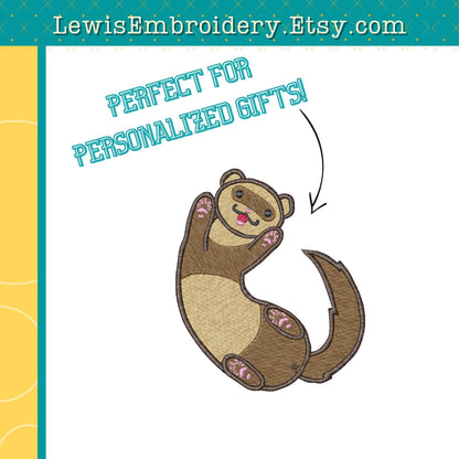 Happy Ferret, Machine Embroidery Design – (Digital Download)