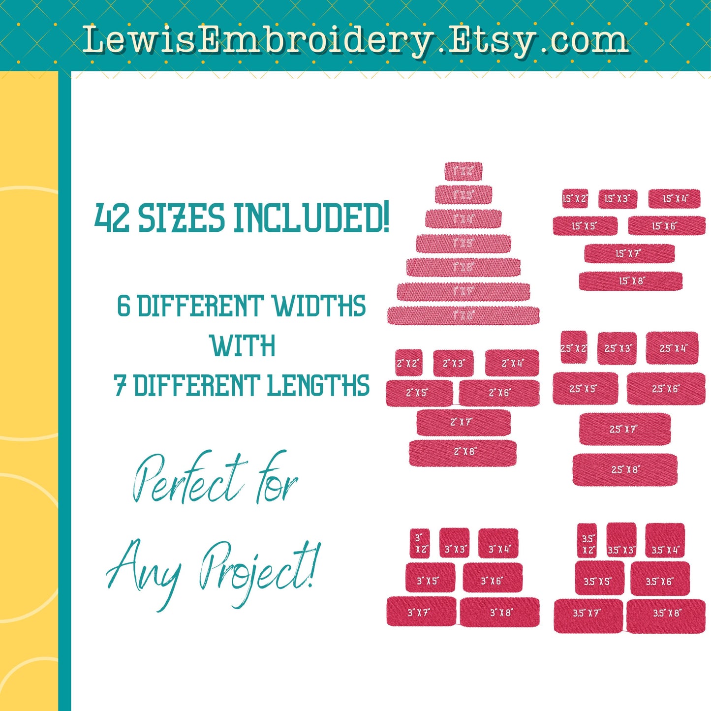 Pile Stitch, Machine Embroidery Design - (Instant Download)