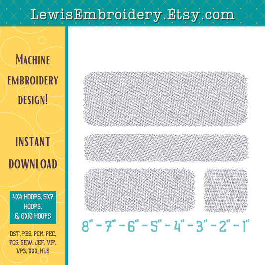 Lay Down Stitch, Machine Embroidery Design - (Instant Download)