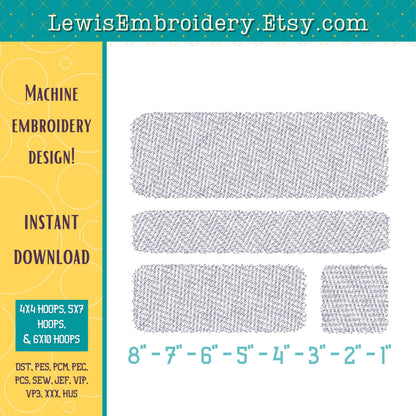 Knockdown Stitch, Machine Embroidery Design - (Digital Download)