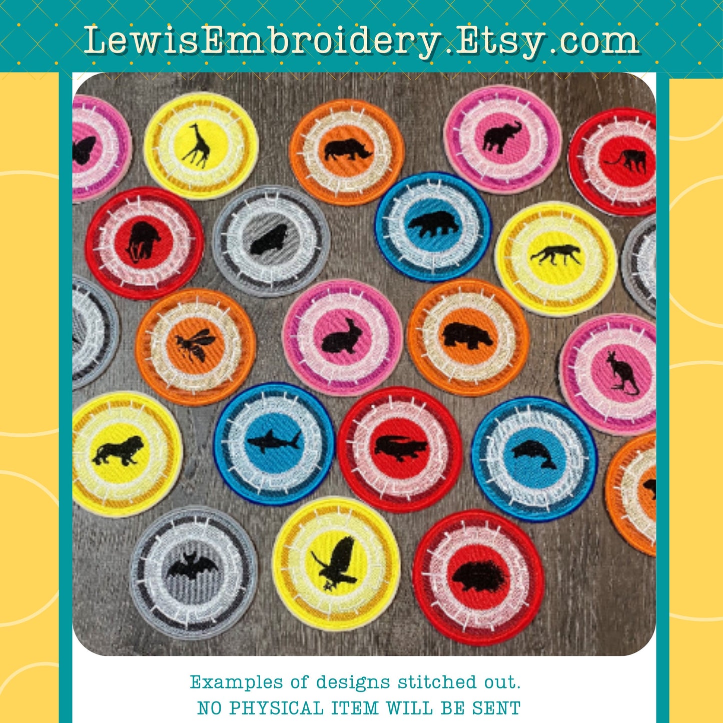 Animal Power Disks, Machine Embroidery Design - 24 Powers (Digital Download)