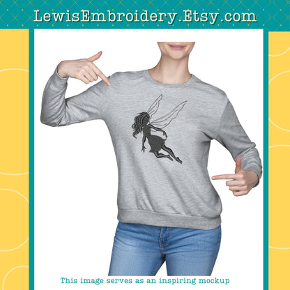 Dancing Fairy, Machine Embroidery Design – (Digital Download)