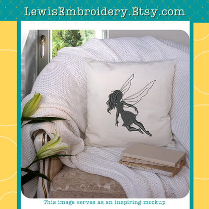 Dancing Fairy, Machine Embroidery Design – (Digital Download)