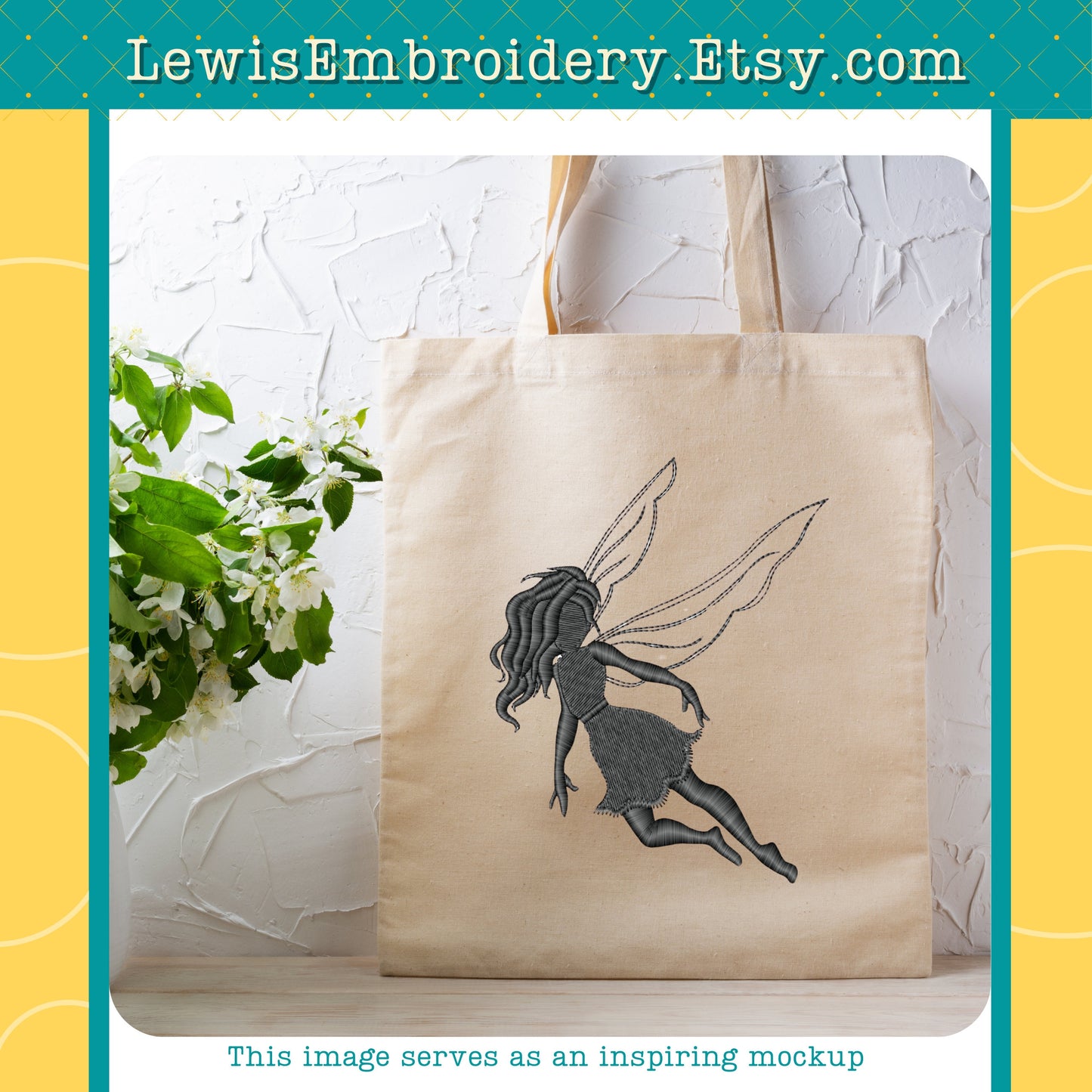 Dancing Fairy, Machine Embroidery Design – (Digital Download)