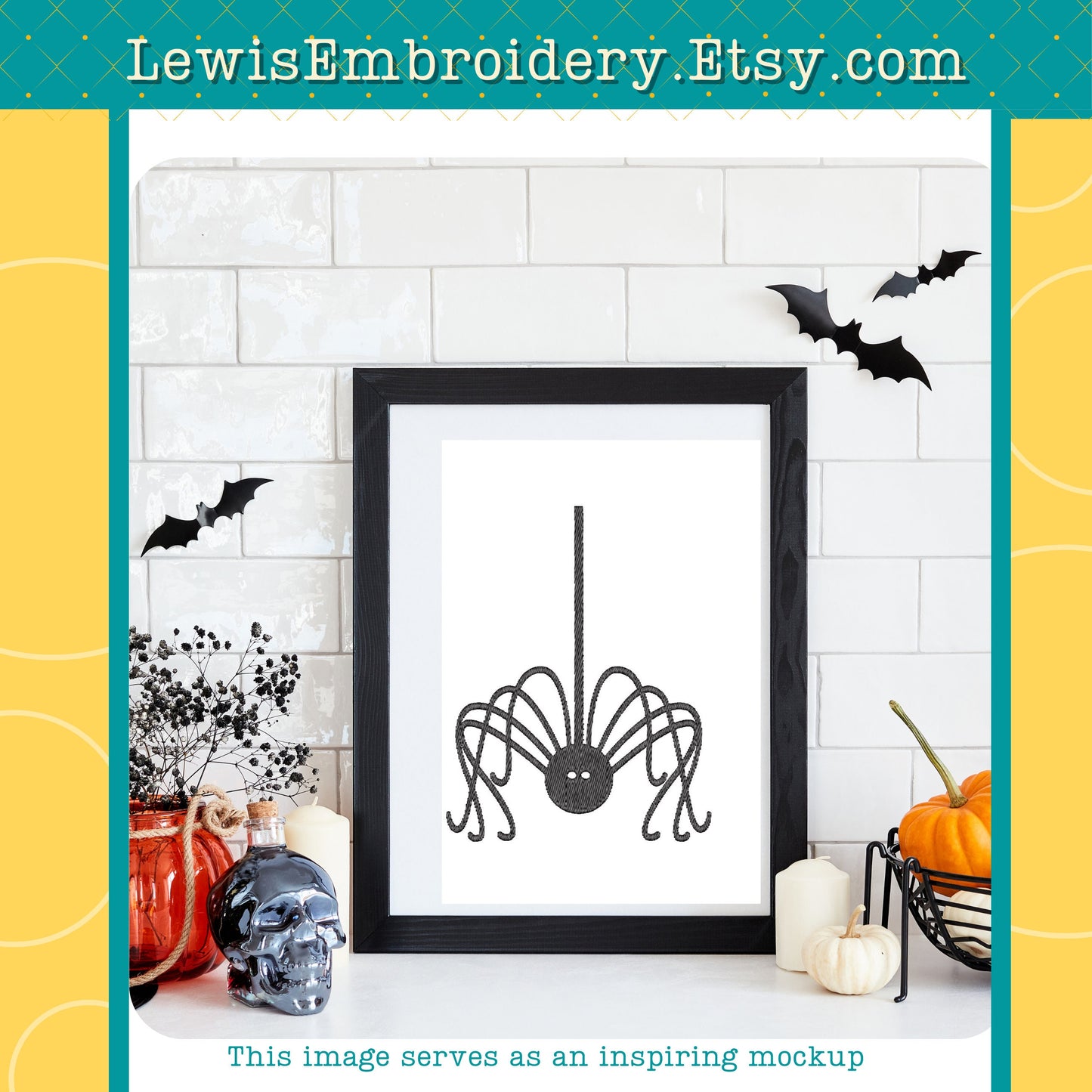 Long Leg Spider, Machine Embroidery Design - (Instant Download)