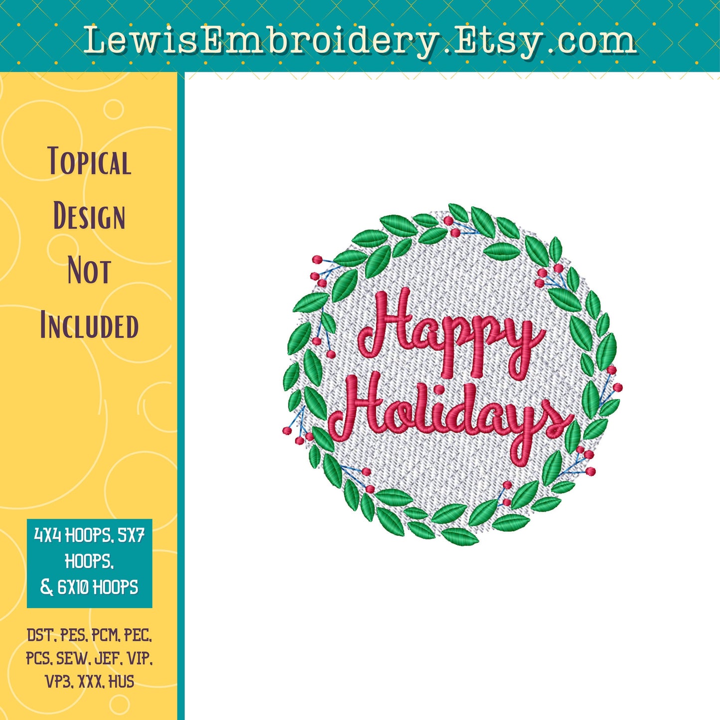 Circle Knockdown Stitch, Machine Embroidery Design - (Instant Download)