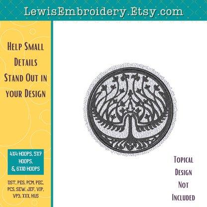 Circle Nap Loft Down Stitch, Machine Embroidery Design – (Instant Download)