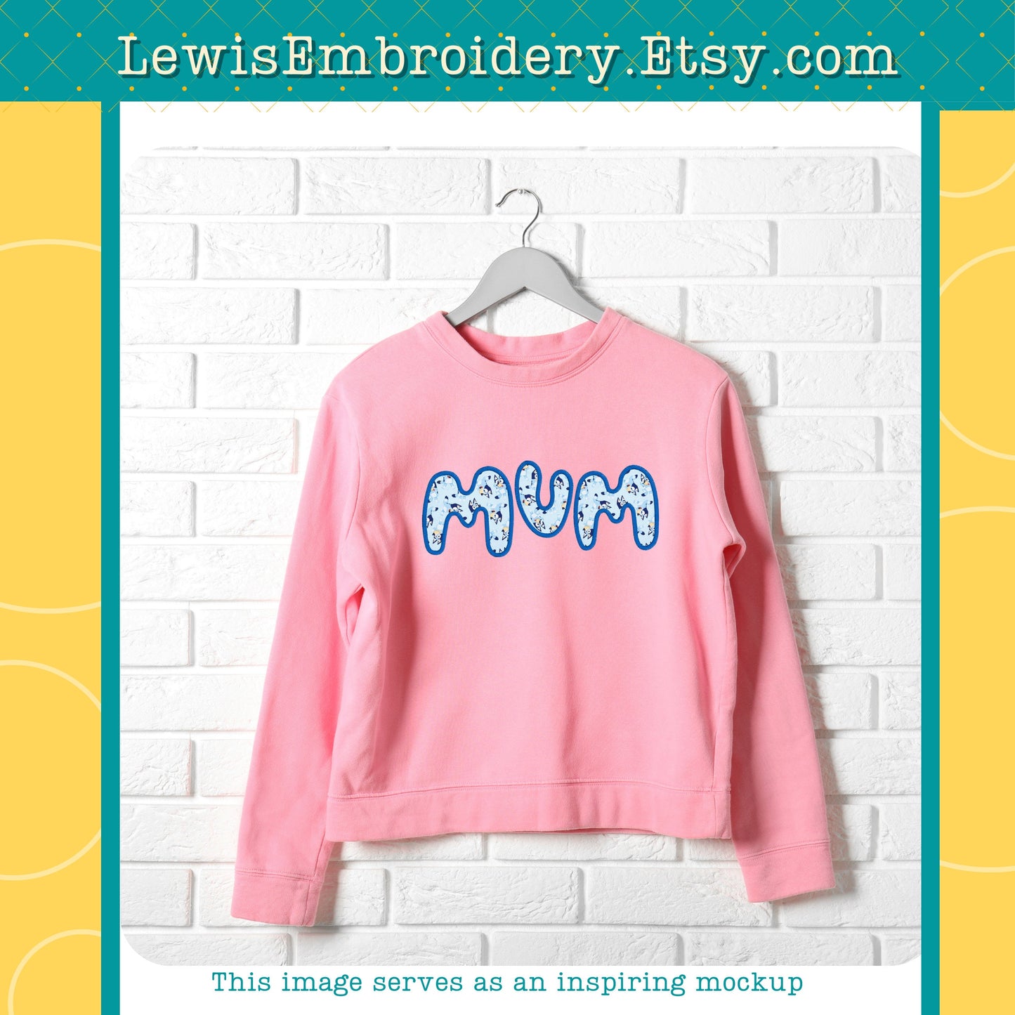 "MUM" Applique, Machine Embroidery Design – NOT Full Bluey Font - (Digital Download)