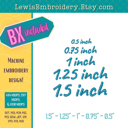 Handwriting, Machine Embroidery Font - BX Included - (Digital Download)