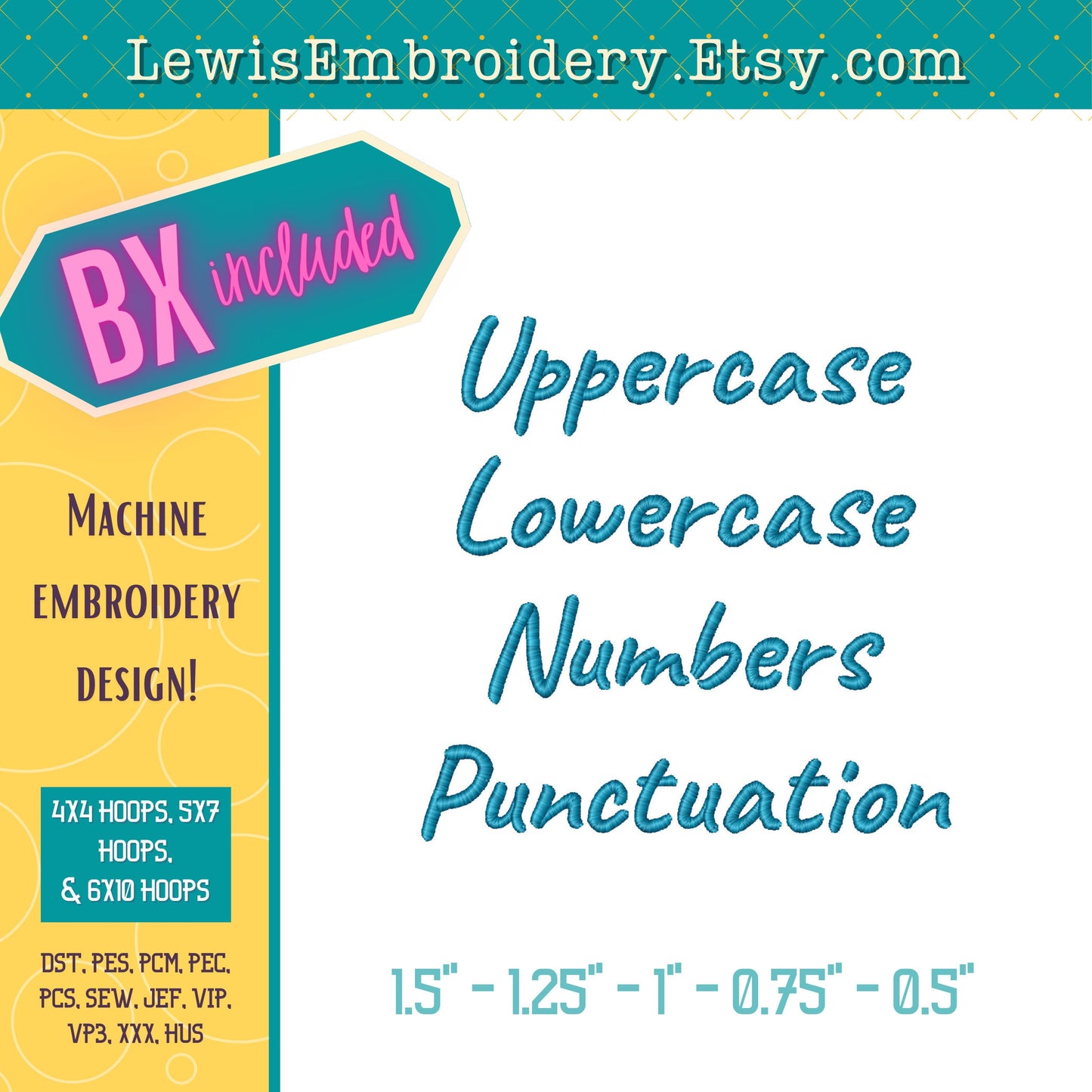 Handwriting, Machine Embroidery Font - BX Included - (Digital Download)
