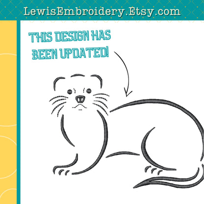 Ferret, Machine Embroidery Design - (Digital Download)
