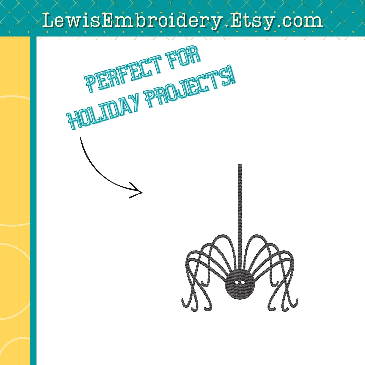 Long Leg Spider, Machine Embroidery Design - (Instant Download)