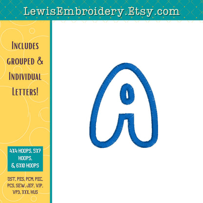 "MAMA" Applique, Bluey, Machine Embroidery Design – Not Full Font - (Digital Download)