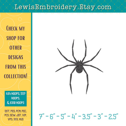Creepy Spider, Machine Embroidery Design – (Instant Download)