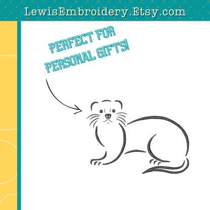 Ferret, Machine Embroidery Design - (Digital Download)