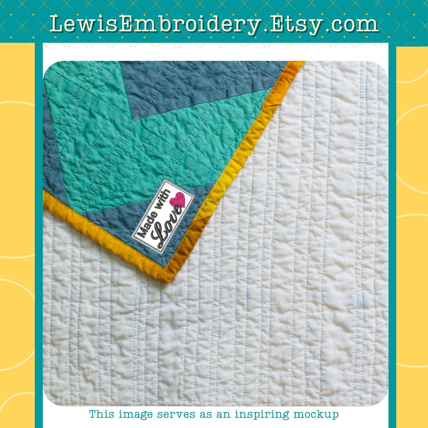 Made With Love Tag, Machine Embroidery Design – (Digital Download)