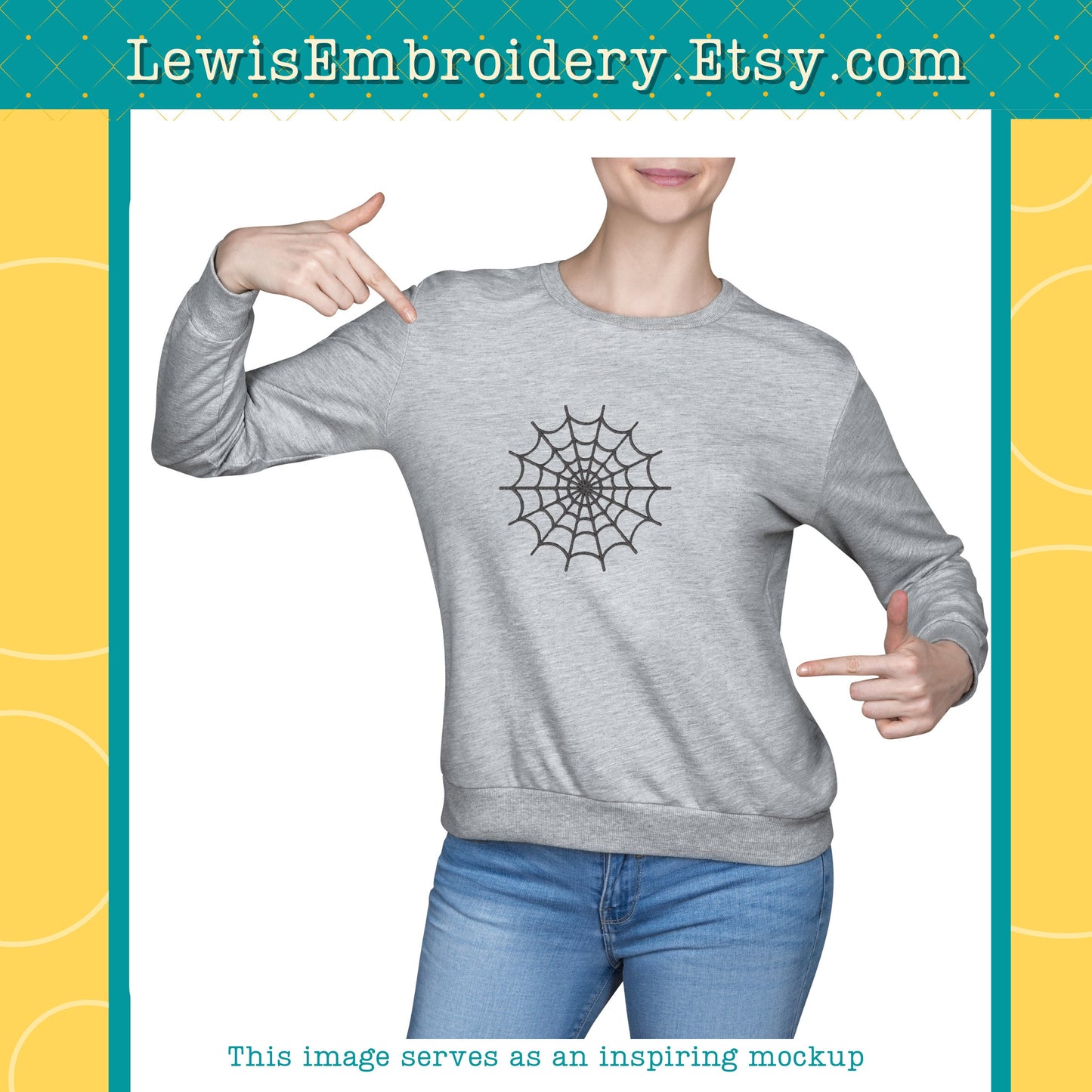 Spider Web, Machine Embroidery Design – (Digital Download)