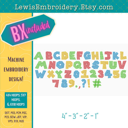 Mario Embroidery Font Bundle – Applique, Sketch, Fill - (BX Included)
