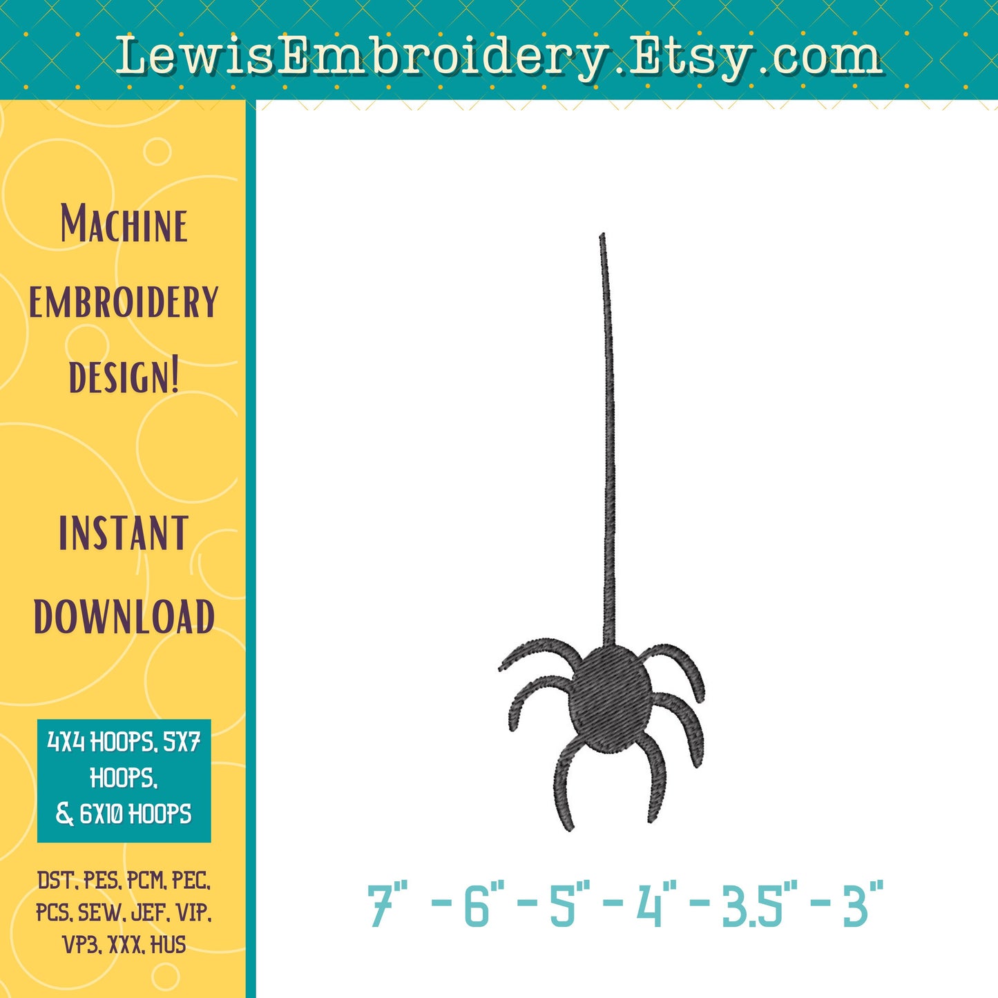 Small Spider, Machine Embroidery Design – (Digital Download)