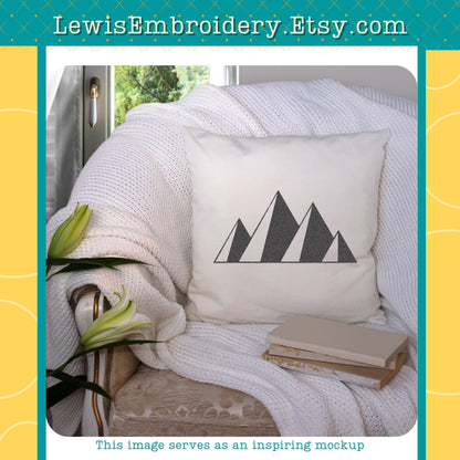 Mountain Range, Machine Embroidery Design – (Digital Download)