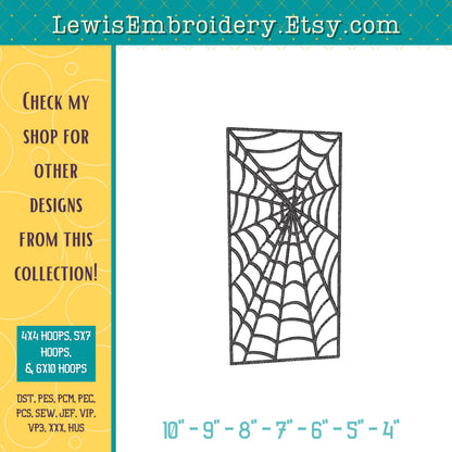 Doorway Spider Web, Machine Embroidery Design - (Digital Download)