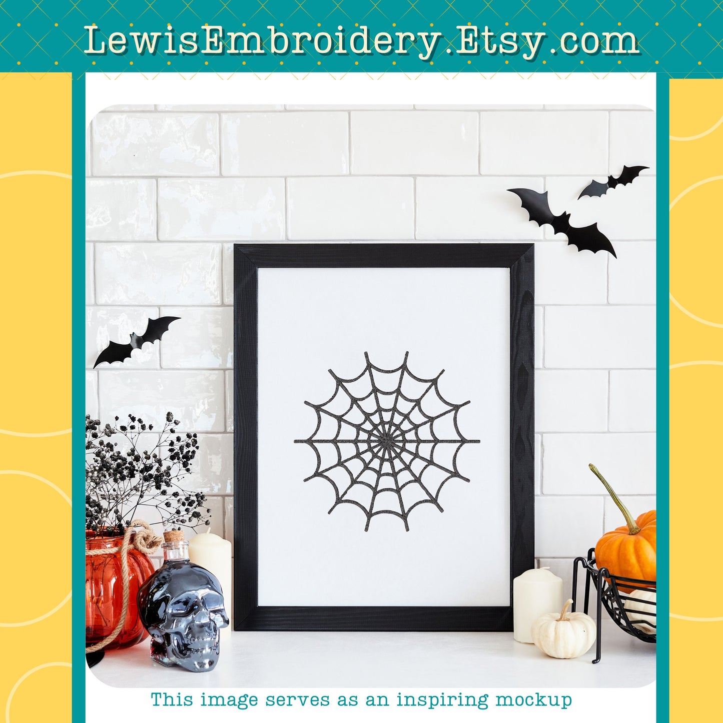 Spider Web, Machine Embroidery Design – (Digital Download)