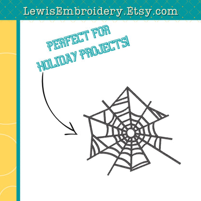 Spooky Spider Web, Machine Embroidery Design – (Digital Download)