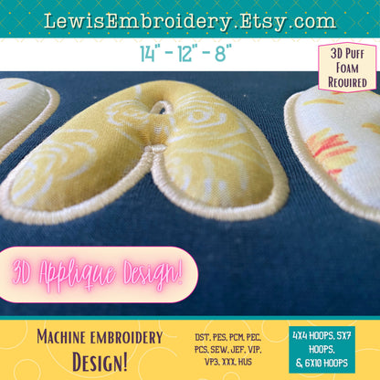 MAMA, 3D Puff Applique, Machine Embroidery Design - NOT Full Bluey Font - (PDF Tutorial Included)