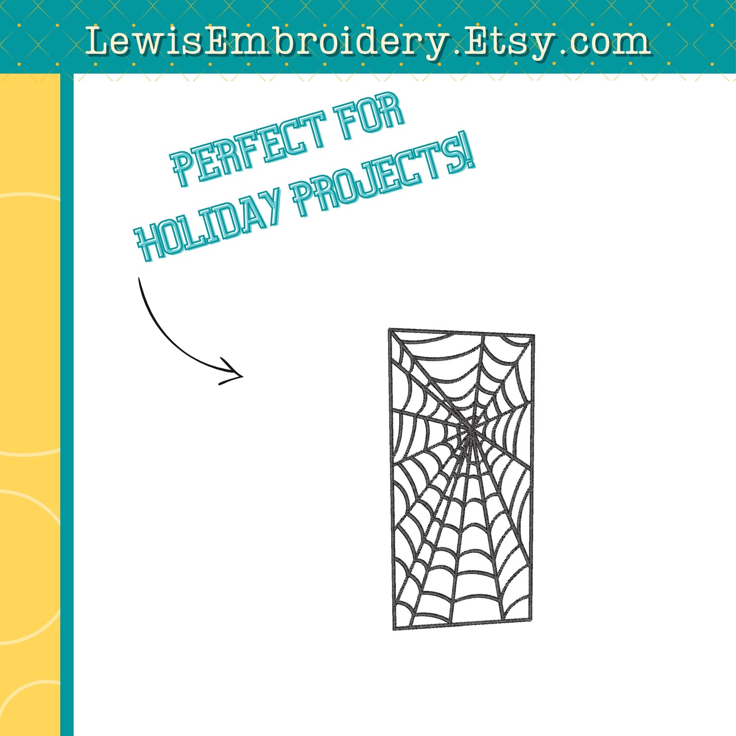 Doorway Spider Web, Machine Embroidery Design - (Digital Download)