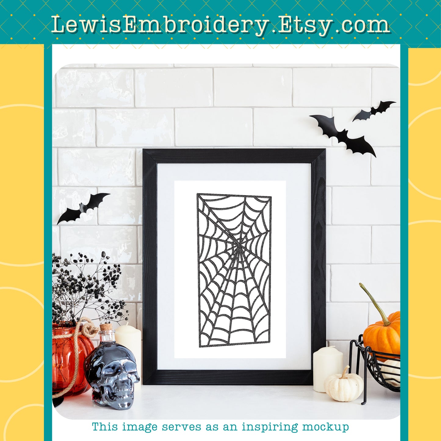 Doorway Spider Web, Machine Embroidery Design - (Digital Download)