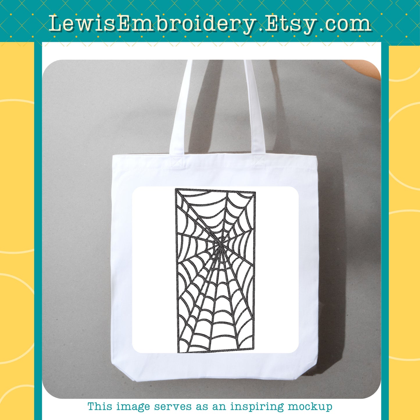 Doorway Spider Web, Machine Embroidery Design - (Digital Download)