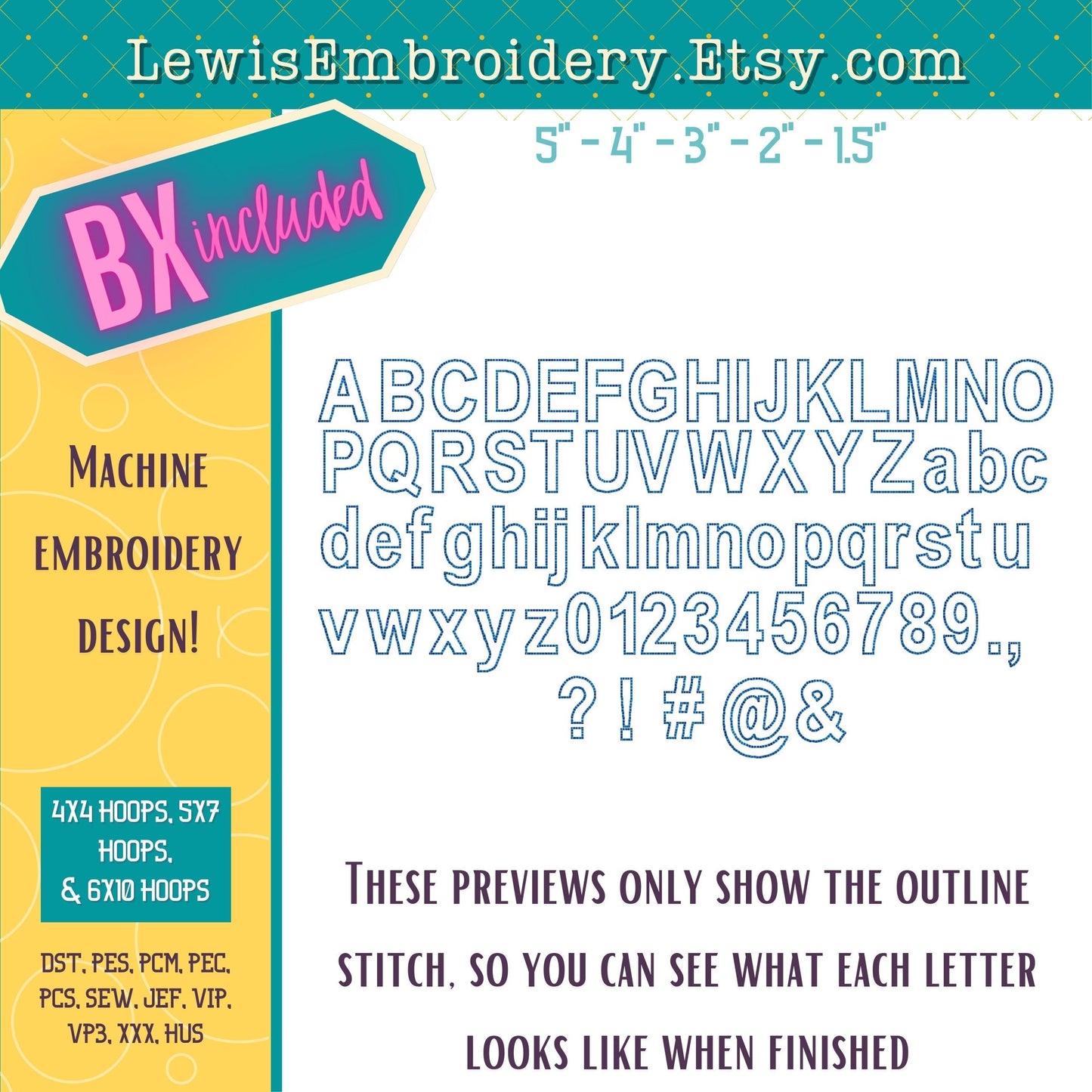 Embossed 3D Puff, Machine Embroidery, Arial Font - With BX - (PDF Tutorial Included)