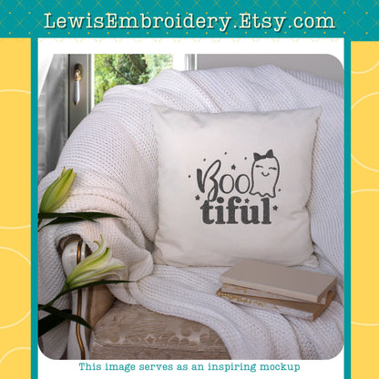 BOOtiful Ghost, Machine Embroidery Design – (Instant Download)