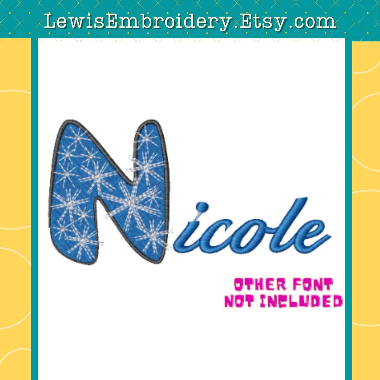 Christmas Letters, Machine Embroidery Font – (Digital Download)