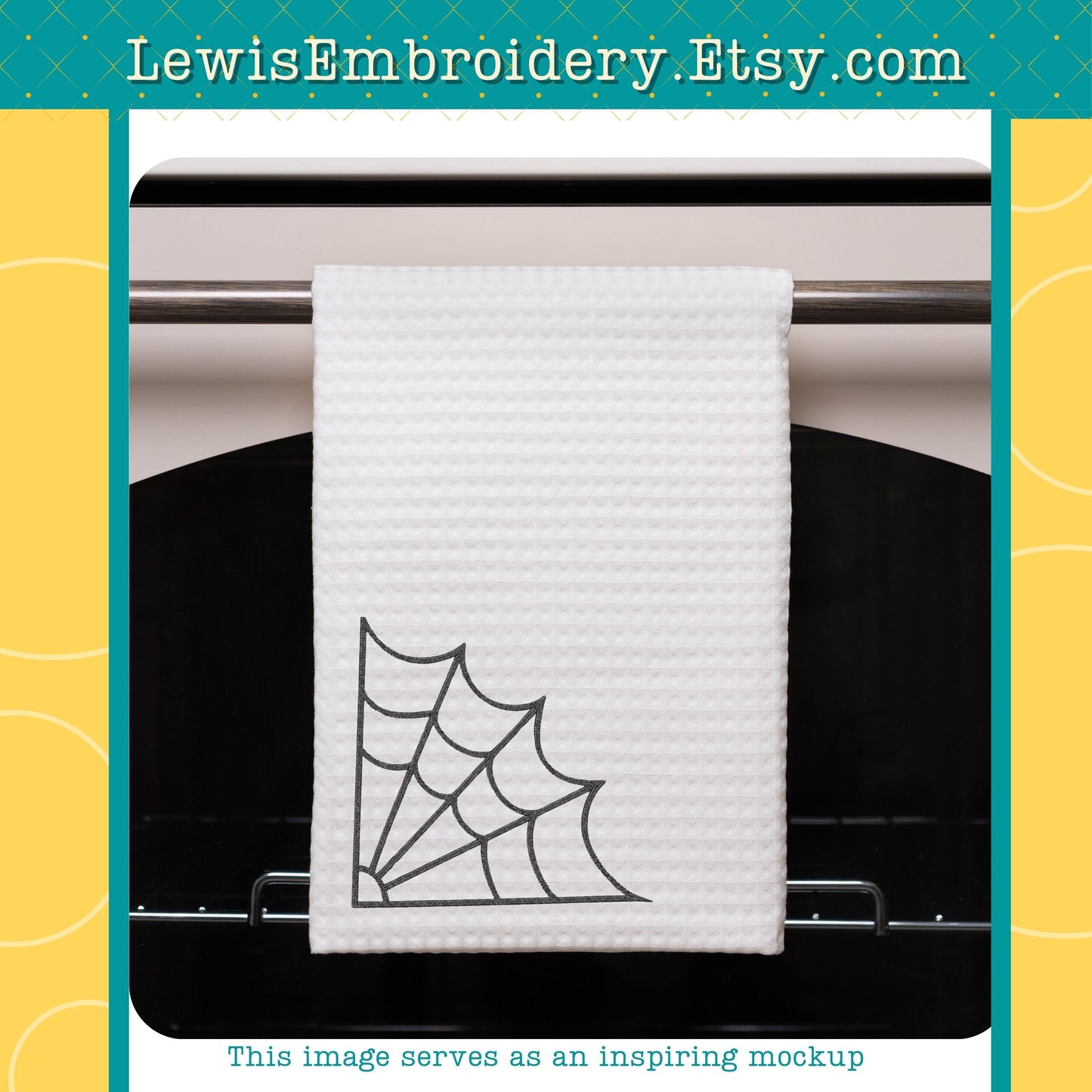 Corner Spider Web, Machine Embroidery Design – (Digital Download)