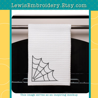 Corner Spider Web, Machine Embroidery Design – (Digital Download)