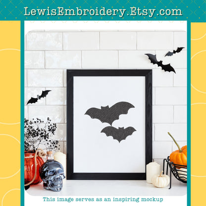 Flying Bats, Machine Embroidery Design – (INSTANT DOWNLOAD)