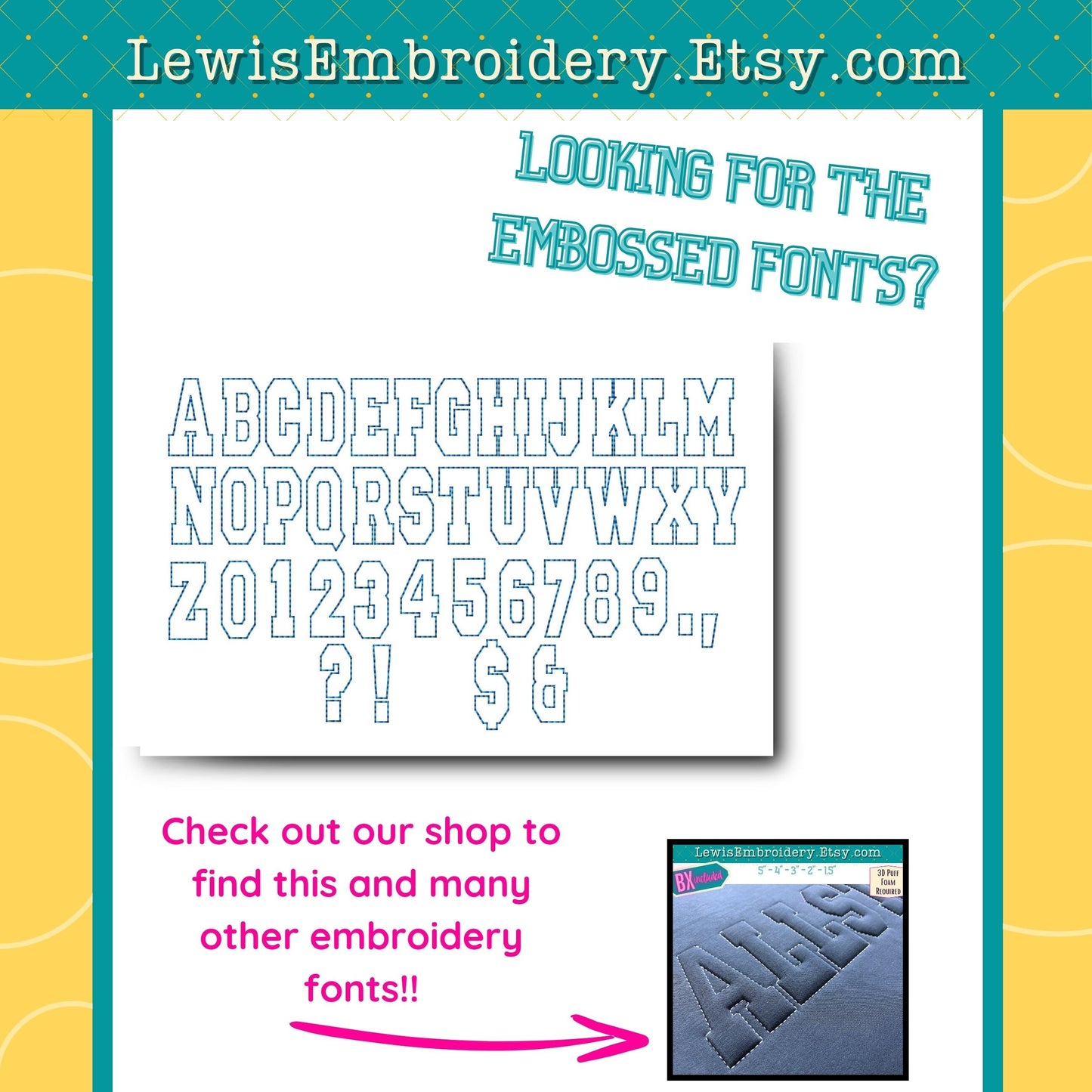 Embossed 3D Puff Shapes, Machine Embroidery Design - (PDF Tutorial Included)