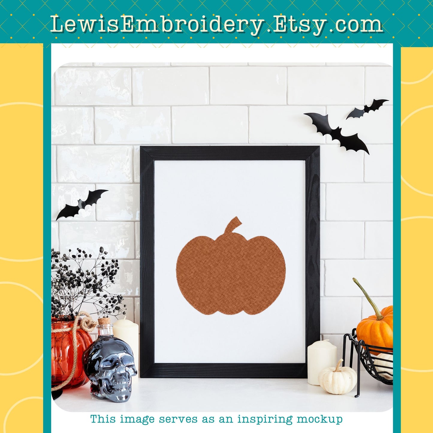 Pumpkin Pi, Machine Embroidery Design – (Instant Download)