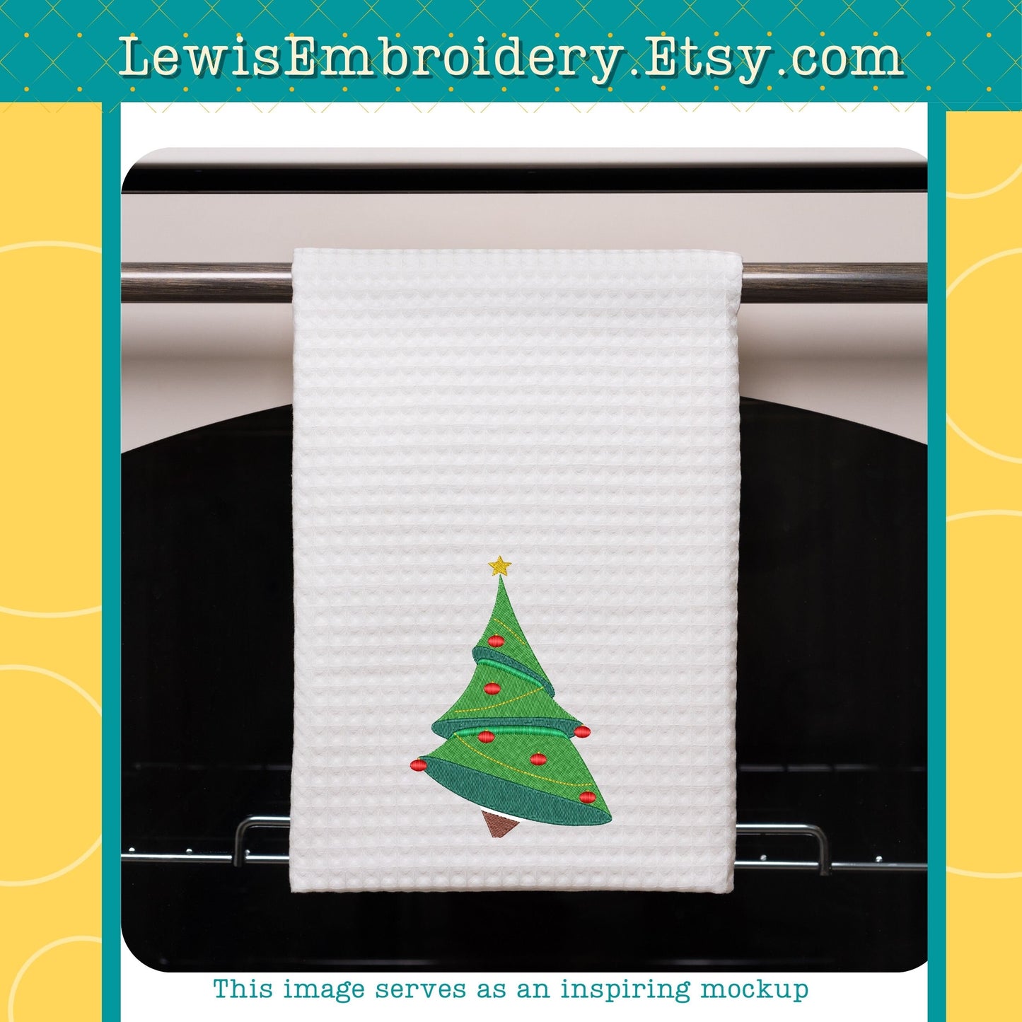 Christmas Tree Machine Embroidery Design - (Digital Download)