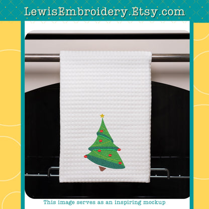 Christmas Tree Machine Embroidery Design - (Digital Download)