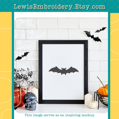 Bat Silhouette, Machine Embroidery Design – (Instant Download)